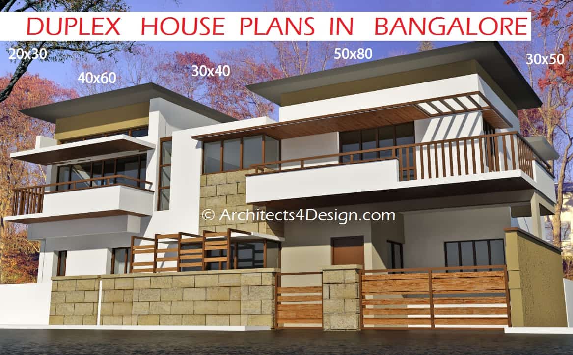 DUPLEX House  Plans  in Bangalore  on 20x30 30x40 40x60 50x80 