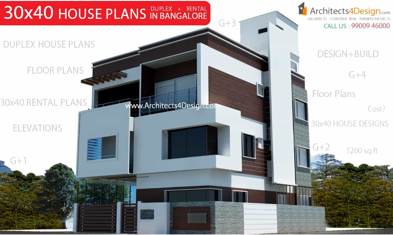 30x40 HOUSE  PLANS  in Bangalore for G 1  G 2 G 3 G 4 Floors 