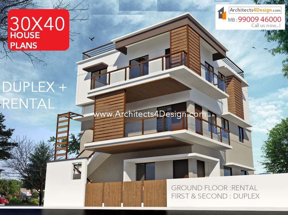 30x40 HOUSE  PLANS  in Bangalore for G 1 G 2 G 3 G 4 Floors 